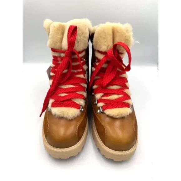 NWT J.Crew Leather & Nubuck Pieced Nordic Boot Glazed Pecan Womens 9 - Picture 3 of 14